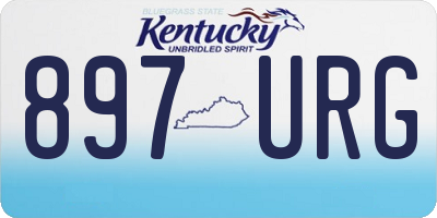 KY license plate 897URG