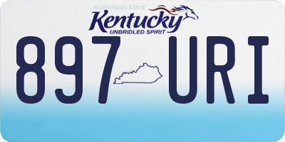 KY license plate 897URI