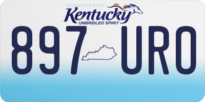 KY license plate 897URO