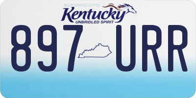 KY license plate 897URR