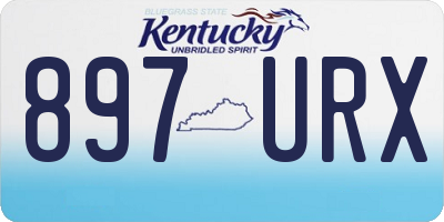 KY license plate 897URX