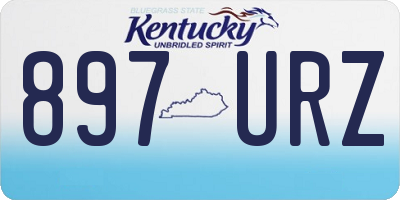 KY license plate 897URZ