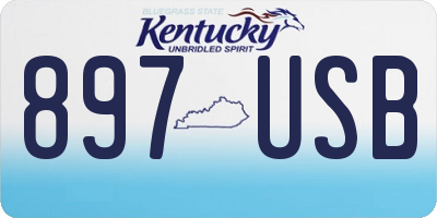 KY license plate 897USB