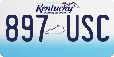 KY license plate 897USC