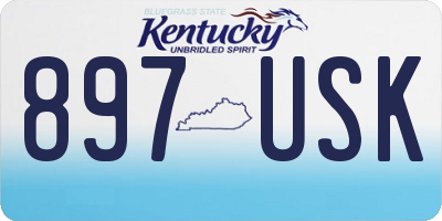 KY license plate 897USK