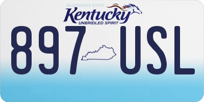 KY license plate 897USL
