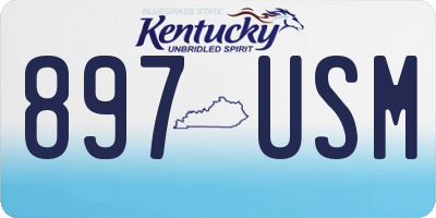 KY license plate 897USM