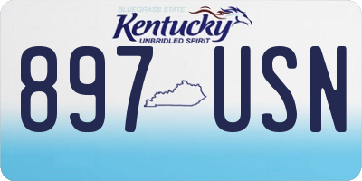 KY license plate 897USN