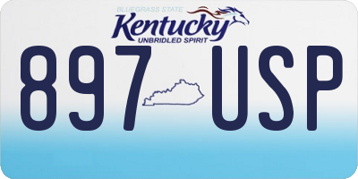 KY license plate 897USP