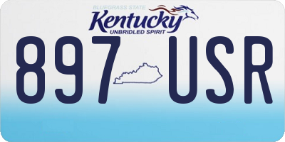 KY license plate 897USR