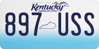 KY license plate 897USS