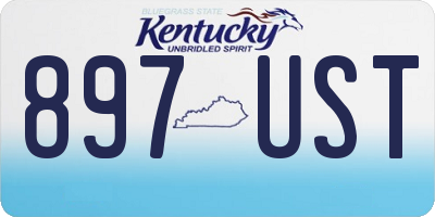 KY license plate 897UST