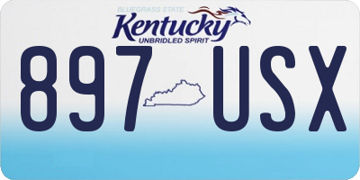 KY license plate 897USX
