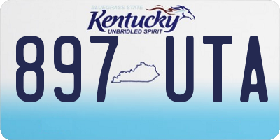 KY license plate 897UTA