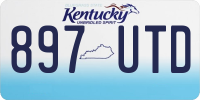 KY license plate 897UTD