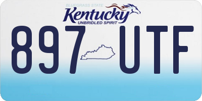 KY license plate 897UTF