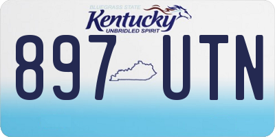 KY license plate 897UTN