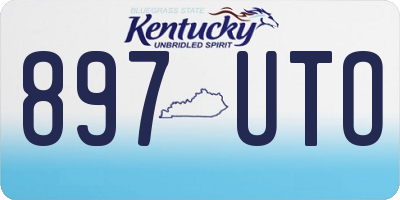 KY license plate 897UTO