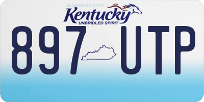 KY license plate 897UTP
