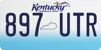 KY license plate 897UTR