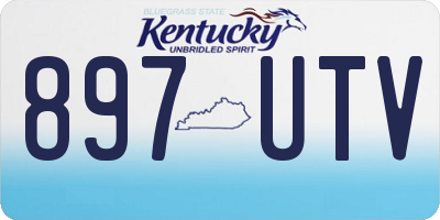 KY license plate 897UTV