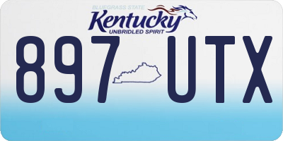 KY license plate 897UTX