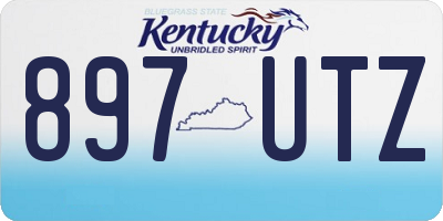 KY license plate 897UTZ