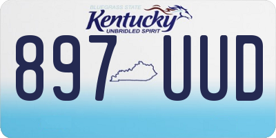 KY license plate 897UUD
