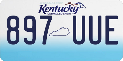KY license plate 897UUE