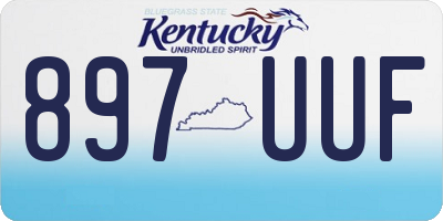 KY license plate 897UUF