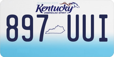KY license plate 897UUI