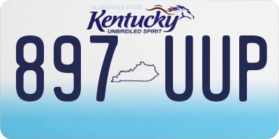 KY license plate 897UUP