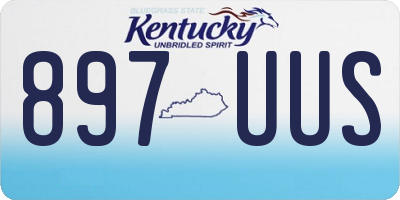 KY license plate 897UUS