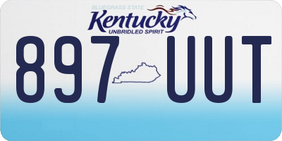 KY license plate 897UUT