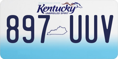 KY license plate 897UUV