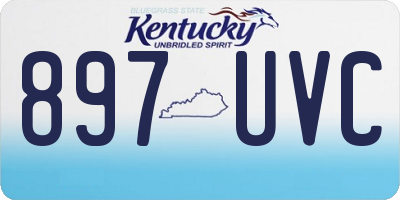 KY license plate 897UVC