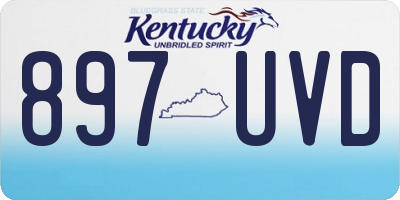 KY license plate 897UVD