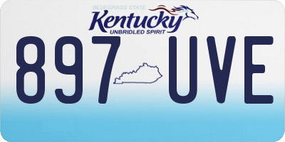 KY license plate 897UVE