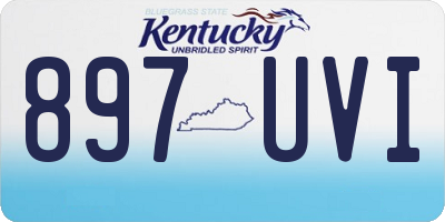 KY license plate 897UVI