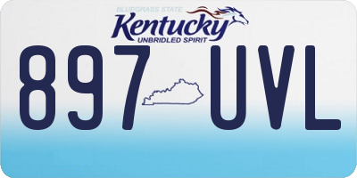 KY license plate 897UVL