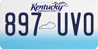 KY license plate 897UVO
