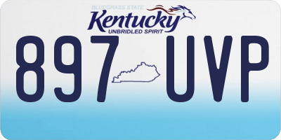 KY license plate 897UVP