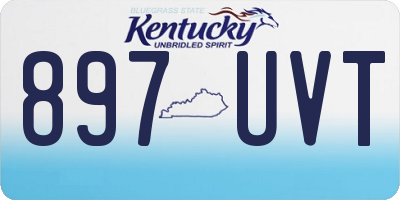 KY license plate 897UVT