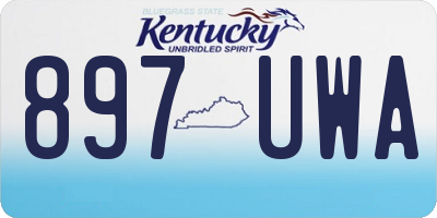 KY license plate 897UWA