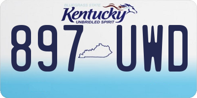 KY license plate 897UWD