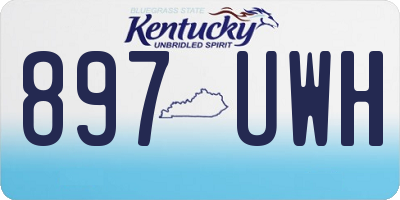 KY license plate 897UWH