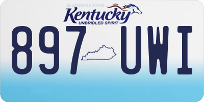 KY license plate 897UWI