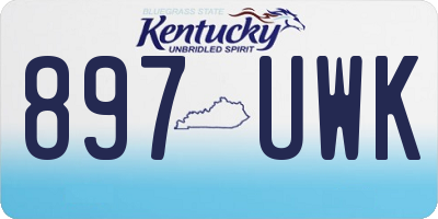 KY license plate 897UWK