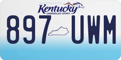 KY license plate 897UWM