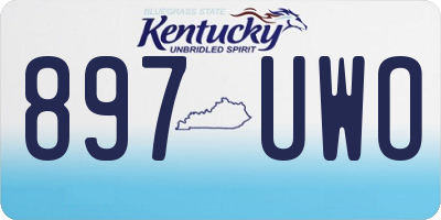 KY license plate 897UWO